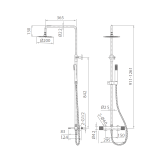 Conjunto monomando ducha GENOVA niquel cepillado - BDG053/NQ 2