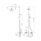 Conjunto monomando ducha GENOVA niquel cepillado - BDG053/NQ