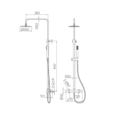 Conjunto termostático ducha GENOVA niquel cepillado - BTG053/NQ 2