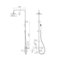 Conjunto termostático ducha GENOVA niquel cepillado - BTG053/NQ