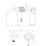 Monomando lavabo empotrado GENOVA niquel cepillado - GLG053/NQ 2