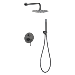 Kit monomando ducha empotrado 2-vías GENOVA black gun metal - GPG053/BGM 1