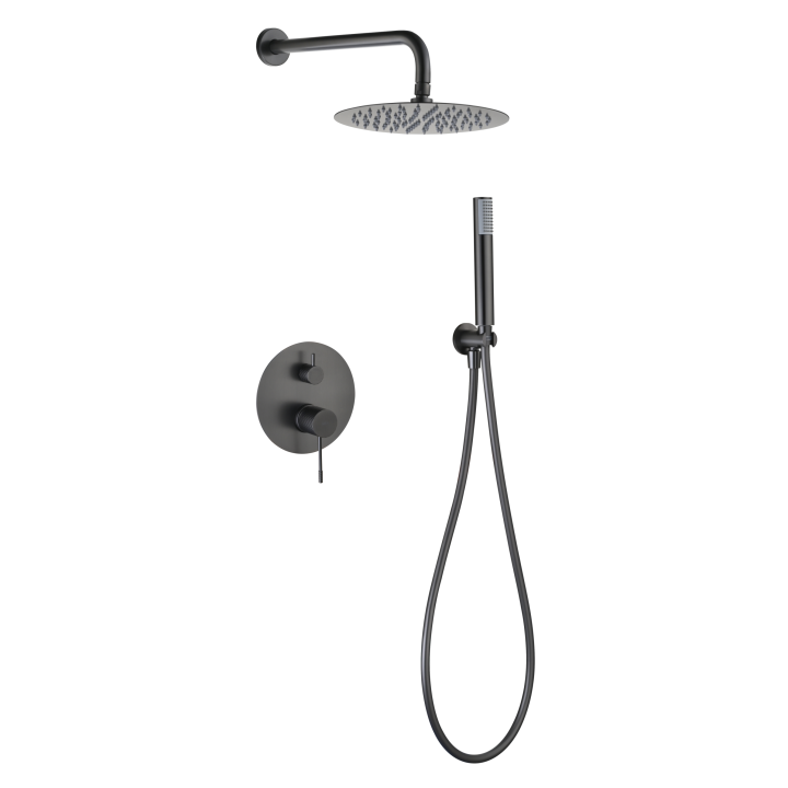 Kit monomando ducha empotrado 2-vías GENOVA black gun metal - GPG053/BGM 1