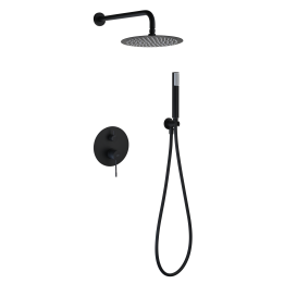 Kit monomando ducha empotrado 2-vías GENOVA negro mate - GPG053/NG 1