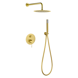 Kit monomando ducha empotrado 2-vías GENOVA oro cepillado - GPG053/OC 2