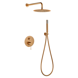 Kit monomando ducha empotrado 2-vías GENOVA oro rosa cepillado - GPG053/ORC 2