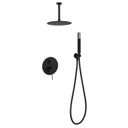 Kit monomando ducha empotrado 2-vías GENOVA-PIAMONTE negro mate - GPP059/NG 1