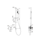 Kit monomando ducha empotrado 1-vía GENOVA oro rosa cepillado - SMG053/ORC