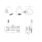 Kit termostático ducha empotrado 2-vías AZORES cromo - GTA070