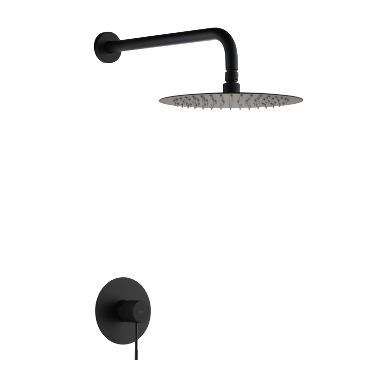 Kit monomando ducha empotrado 1-vía LINE negro mate - SRD038/NG