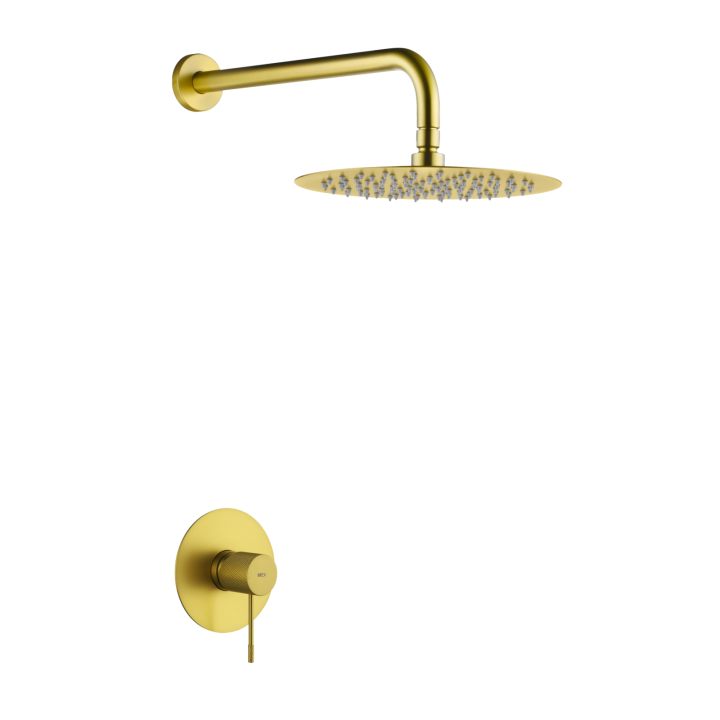 Kit monomando ducha empotrado 1-vía LINE oro cepillado - SRD038/OC 1