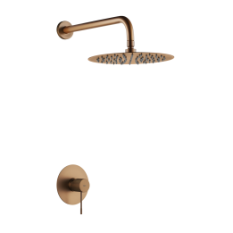 Kit monomando ducha empotrado 1-vía LINE oro rosa cepillado - SRD038/ORC 1