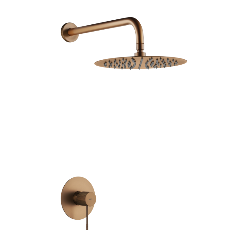 Kit monomando ducha empotrado 1-vía LINE oro rosa cepillado - SRD038/ORC