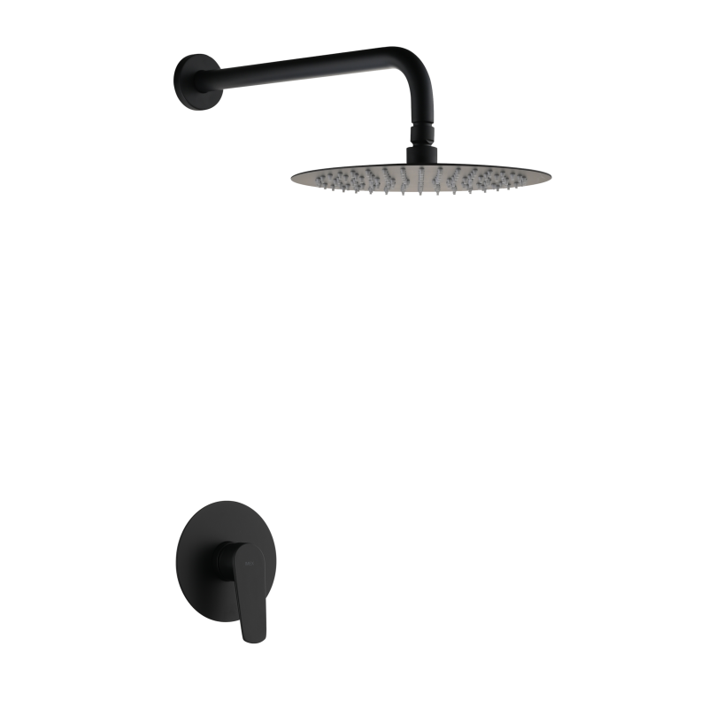 Kit monomando ducha empotrado 1-vía BELGICA negro mate - SRZ044/NG