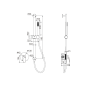 Kit monomando ducha empotrado 1-vía BELGICA negro mate - SMZ044/NG