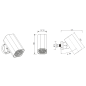Rociador ducha TUBE cuadrado 76x76 mm black gun metal - RDC007/BGM