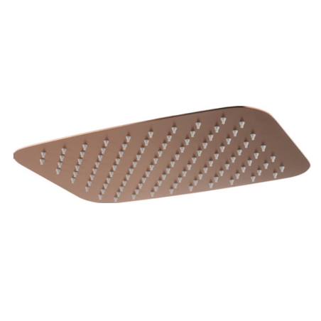 Rociador ducha IMEX rectangular 25x40 cm. oro rosa cepillado - RDR002/ORC - IMEX