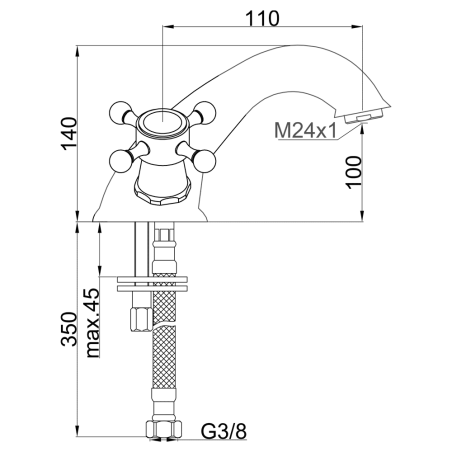 Bimando lavabo CLASSIC cromo - 75147