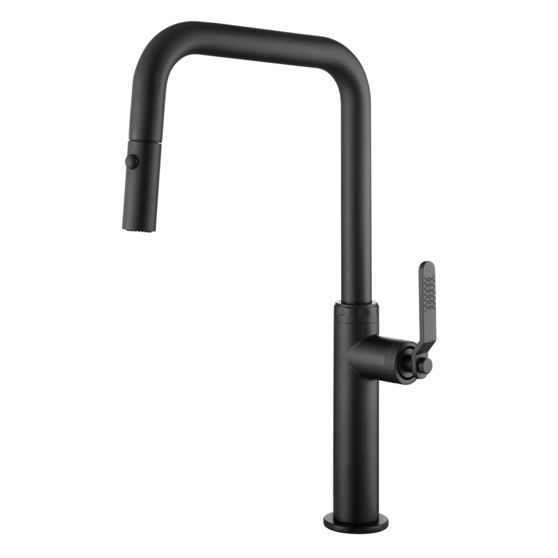 Monomando fregadero caño extraible NIZA negro mate - GCE027/NG