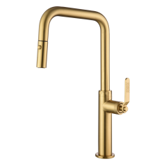 Monomando fregadero caño extraible NIZA oro cepillado - GCE027/OC - IMEX