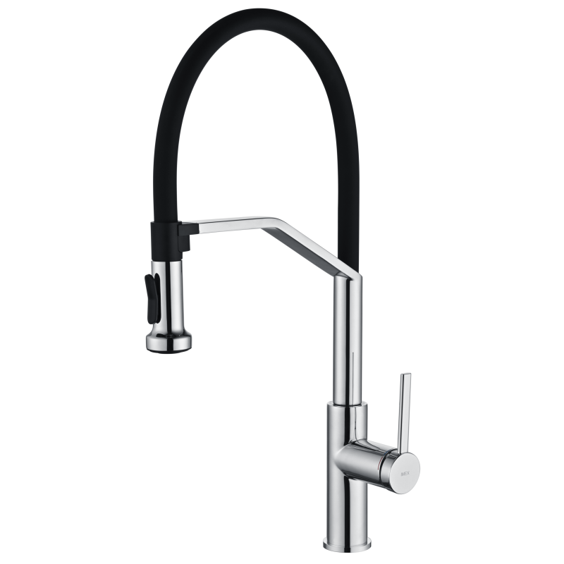 Monomando fregadero caño flexible VÉNETO cromo - GCE029