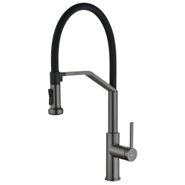 Monomando fregadero caño flexible VÉNETO black gun metal - GCE029/BGM 1