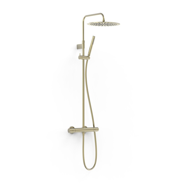 Conjunto termostático ducha OVER-WALL cava dorado - 19039302CA