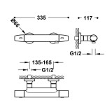 Termostático ducha OVER-WALL oro rosa mate - 19016439OPM 2