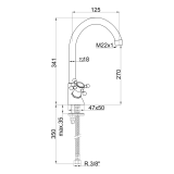 Bimando fregadero CLASSIC cromo - 75656 2