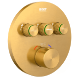Termostático ducha empotrado 3-vías TUBE oro cepillado - 52149/G 1