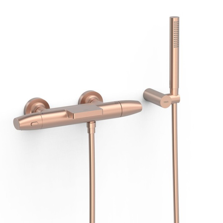 Termostático baño-ducha mural OVER-WALL oro rosa mate - 19017479OPM 1