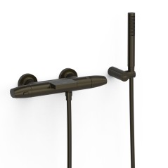 Termostático baño-ducha mural OVER-WALL negro bronce - 19017479KMB - Tres