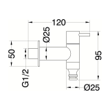 Grifo auxiliar jardín ARCHES acero inox S.316 negro mate - GAA001/ANG 4