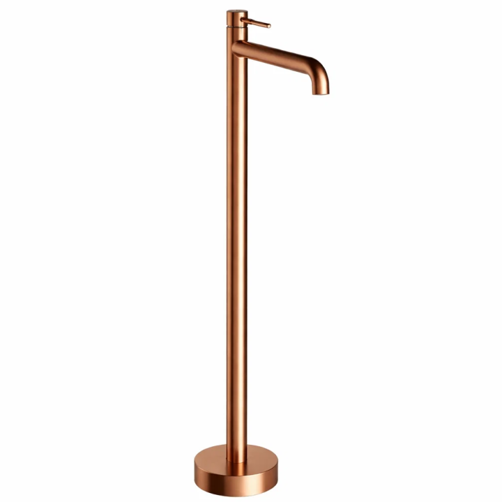 Monomando lavabo a suelo TUBE cobre cepillado - 40105/RG 1