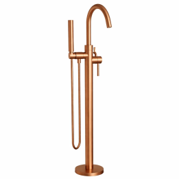 Monomando baño-ducha a suelo TUBE cobre cepillado - 40558/RG 1