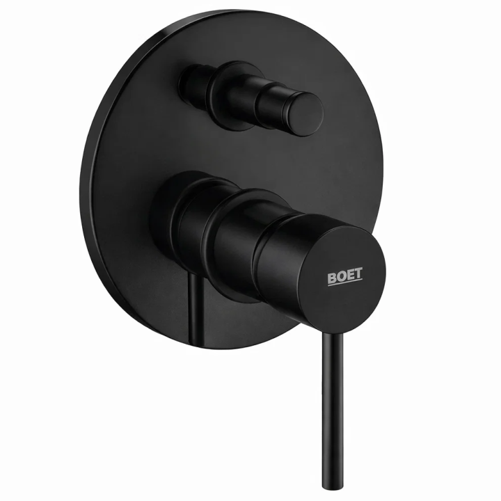 Monomando ducha empotrado 2-Vías TUBE negro mate - 40556/N 1