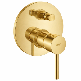 Monomando ducha empotrado 2-Vías TUBE oro cepillado - 40556/G 1