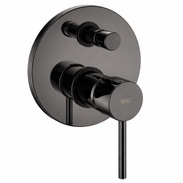 Monomando ducha empotrado 2-Vías TUBE negro cromo - 40556/BC 1