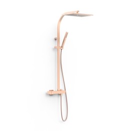 Conjunto monomando ducha SLIM-TRES MURAL oro rosa mate - 20219101OPM 1