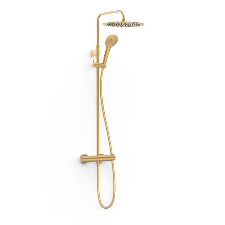 Conjunto monomando ducha LOFT-TRES MURAL oro mate - 22219101OM 1
