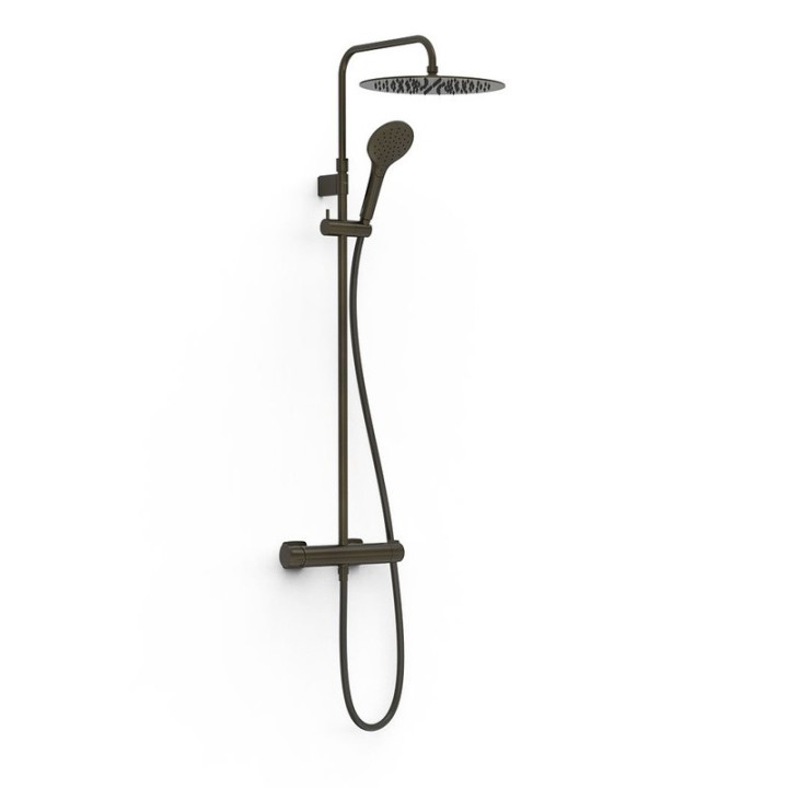 Conjunto monomando ducha LOFT-TRES MURAL negro bronce - 22219101KMB 1