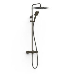 Conjunto monomando ducha PROJECT-TRES MURAL negro bronce - 22119101KMB - Tres