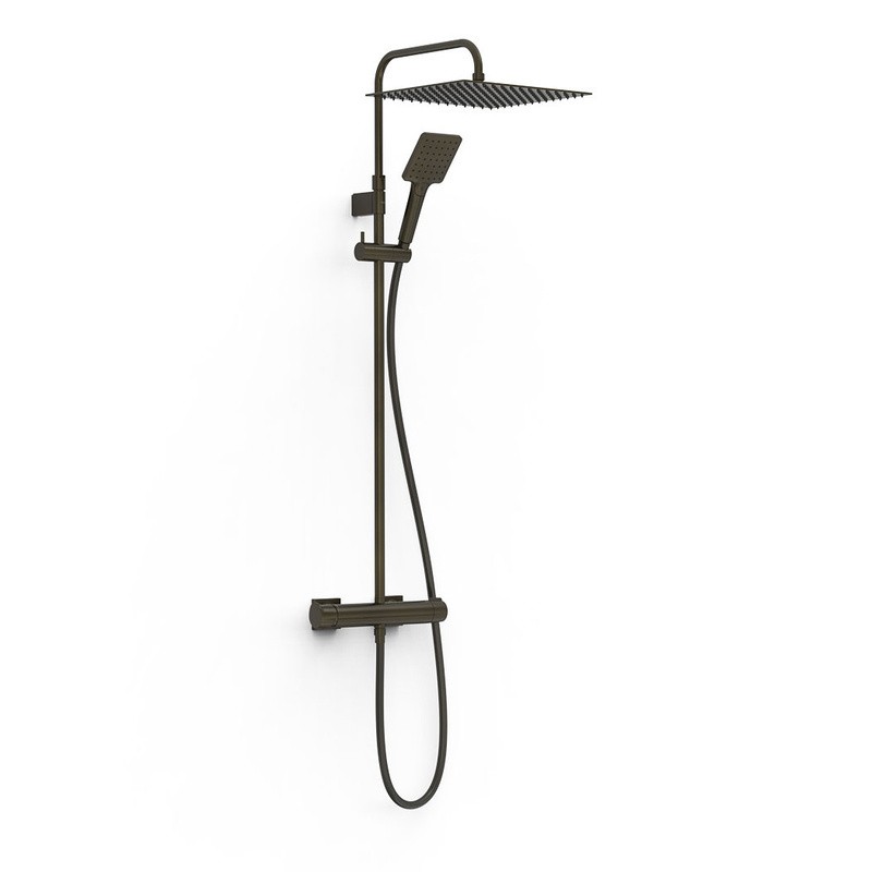 Conjunto monomando ducha PROJECT-TRES MURAL negro bronce - 22119101KMB