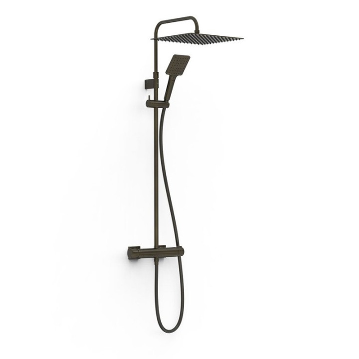 Conjunto monomando ducha PROJECT-TRES MURAL negro bronce - 22119101KMB 1