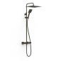 Conjunto monomando ducha PROJECT-TRES MURAL negro bronce - 22119101KMB