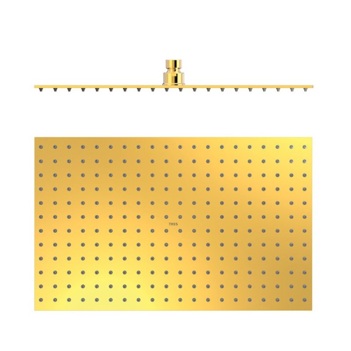 Rociador ducha TRES 400x250mm oro brillo - 134315008OR 1