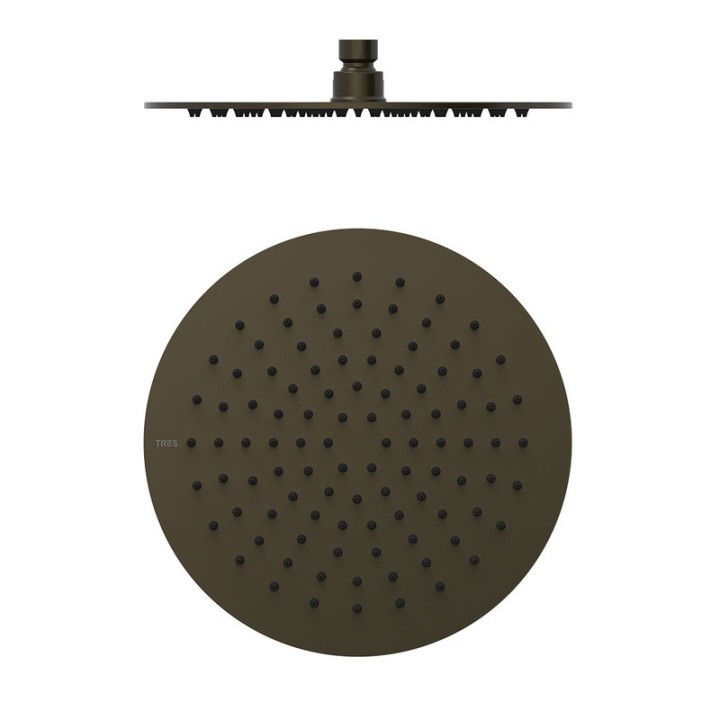 Rociador ducha TRES Ø 250 mm. negro bronce - 134315009KMB  - Tres