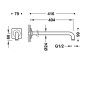Brazo pared TRES cromo - 13463321