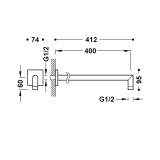 Brazo pared TRES grafito - 06243201GR 2