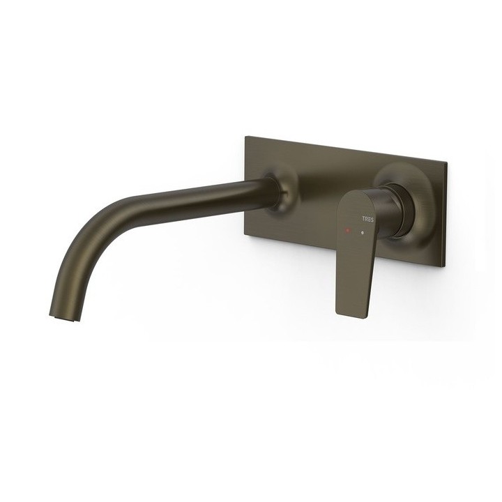 Monomando lavabo empotrado PROJECT-TRES negro bronce - 2213000*KMB 3